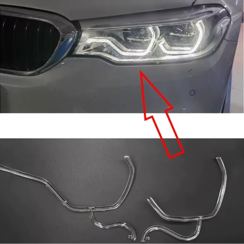 Fibra Ottica Policarbonato Sinistro DRL BMW Serie 5 G30 G38 Ricambio Faro Led Acrylic Tube Guide Strip Light