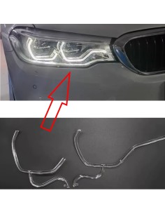Fibra Ottica Policarbonato Destro DRL BMW Serie 5 G30 G38 Ricambio Faro Led Acrylic Tube Guide Strip Light