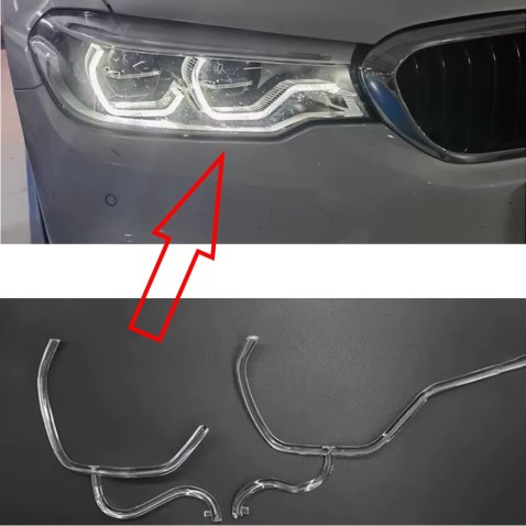 Fibra Ottica Policarbonato Destro DRL BMW Serie 5 G30 G38 Ricambio Faro Led Acrylic Tube Guide Strip Light