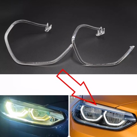 Fibra Ottica Policarbonato Destro DRL BMW Serie 1 F52 Ricambio Faro Led Acrylic Tube Guide Strip Light