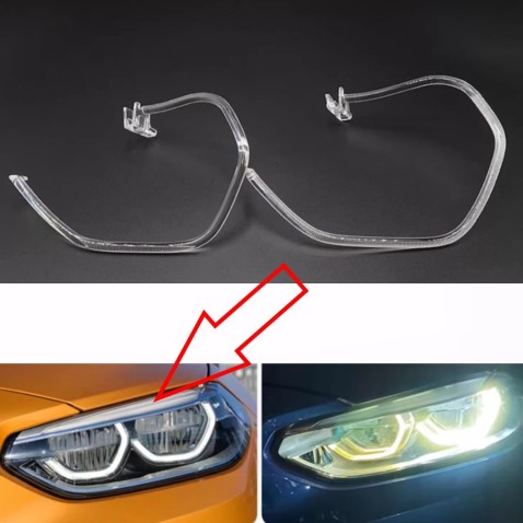Fibra Ottica Policarbonato Sinistro DRL BMW Serie 1 F52 Ricambio Faro Led Acrylic Tube Guide Strip Light