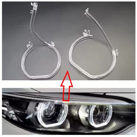 Fibra Ottica Policarbonato Destro DRL BMW Serie 2 F22 Low Version Ricambio Faro Led Acrylic Tube Guide Strip Light