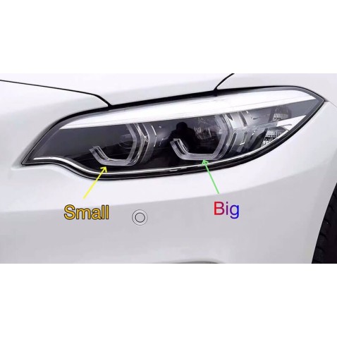 Fibra Ottica Policarbonato Destro DRL BMW Serie 2 F22 M2 Ricambio Faro Led Acrylic Tube Guide Strip Light