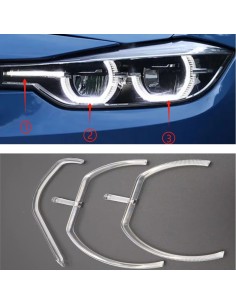 Fibra Ottica Policarbonato Sinistro DRL BMW Serie 3 F35 FULL LED Ricambio Faro Led Acrylic Tube Guide Strip Light