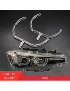 Fibra Ottica Policarbonato Sinistro DRL BMW Serie 3 F35 FULL LED Ricambio Faro Led Acrylic Tube Guide Strip Light 2