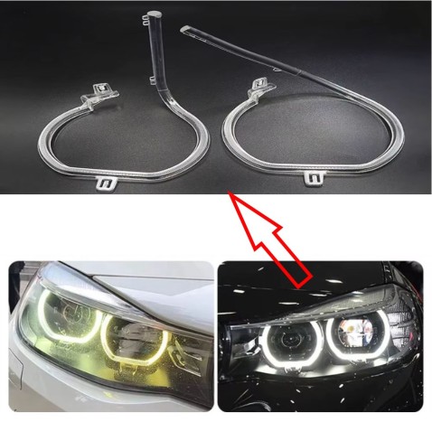 Fibra Ottica Policarbonato Sinistro DRL BMW Serie 3 F34 Ricambio Faro Led Acrylic Tube Guide Strip Light