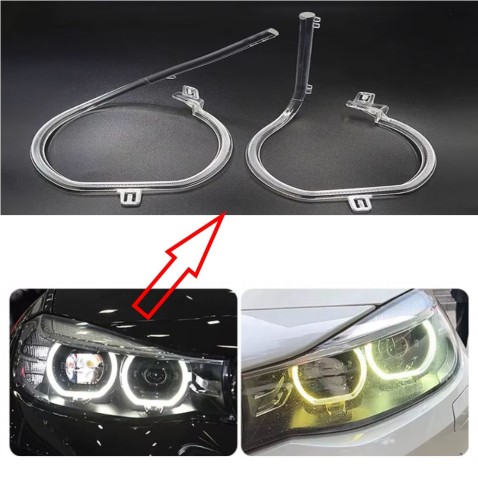 Fibra Ottica Policarbonato Destro DRL BMW Serie 3 F34 Ricambio Faro Led Acrylic Tube Guide Strip Light
