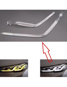 Fibra Ottica Policarbonato Sinistro DRL BMW Serie 5 G30 G38 Ricambio Faro Acrylic Tube Guide Strip Light
