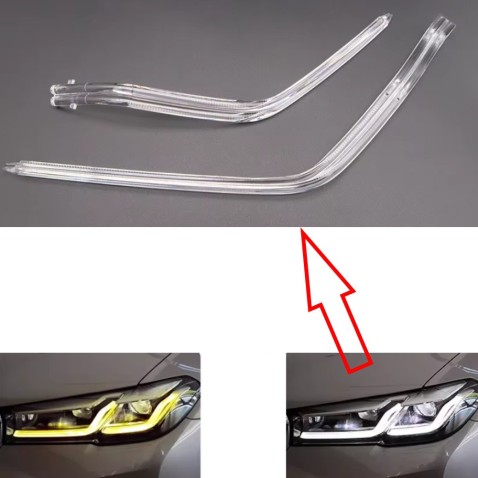 Fibra Ottica Policarbonato Sinistro DRL BMW Serie 5 G30 G38 Ricambio Faro Acrylic Tube Guide Strip Light