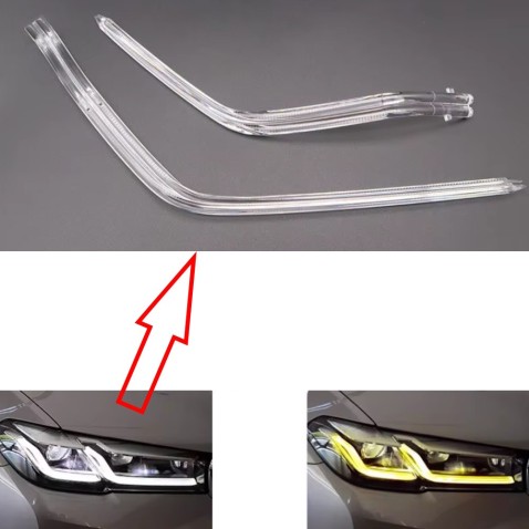 Fibra Ottica Policarbonato Destro DRL BMW Serie 5 G30 G38 Ricambio Faro Acrylic Tube Guide Strip Light