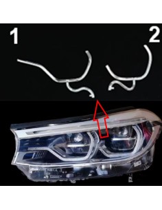 Fibra Ottica Policarbonato Sinistro DRL BMW Serie 6 GT G32 Ricambio Faro Led Acrylic Tube Guide Strip Light 2