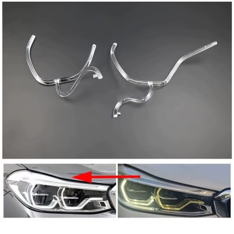 Fibra Ottica Policarbonato Destro DRL BMW Serie 6 GT G32 Ricambio Faro Led Acrylic Tube Guide Strip Light