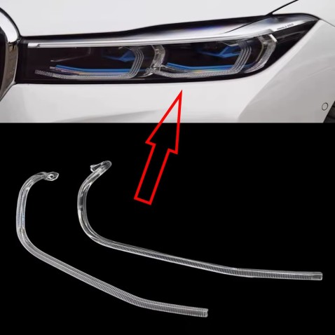Fibra Ottica Policarbonato Sinistro DRL BMW Serie 7 G11 G12 Ricambio Faro Led Acrylic Tube Guide Strip Light