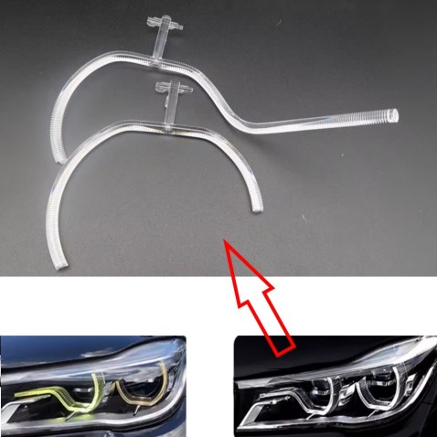 Fibra Ottica Policarbonato Sinistro DRL BMW Serie 7 G11 G12 HIGH Ricambio Faro Led Acrylic Tube Guide Strip Light