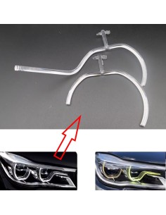 Fibra Ottica Policarbonato Destro DRL BMW Serie 7 G11 G12 HIGH Ricambio Faro Led Acrylic Tube Guide Strip Light