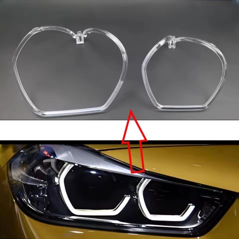 Fibra Ottica Policarbonato Destro DRL BMW Serie X2 F39 Ricambio Faro Led Acrylic Tube Guide Strip Light