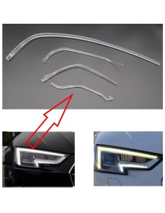Acrylic Tube Light Guide Strip Light DRL Destro Audi A4 4L B9 Ricambio Faro Fibra Ottica
