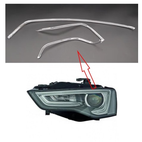 Acrylic Tube Light Guide Strip Light DRL Sinistro Audi A5 8T3 Ricambio Faro Fibra Ottica