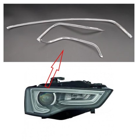 Acrylic Tube Light Guide Strip Light DRL Destro Audi A5 8T3 Ricambio Faro Fibra Ottica