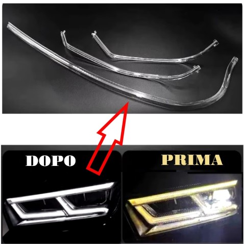 Acrylic Tube Light Guide Strip Light DRL Sinistro Audi Q5 FYB Ricambio Faro Fibra Ottica