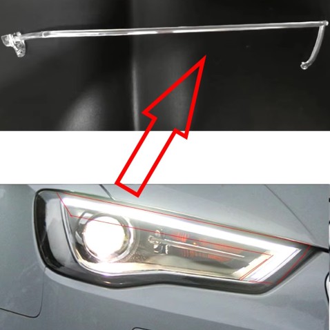 Acrylic Tube Light Guide Strip Light DRL Destro Audi A3 8V Ricambio Faro Faro Fibra Ottica