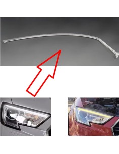 Acrylic Tube Light Guide Strip Light DRL Destro Audi A3 8V Restyling Ricambio Faro Valeo Fibra Ottica Policarbonato