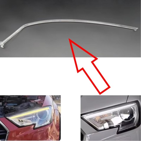 Acrylic Tube Light Guide Strip Light DRL Sinistro Audi A3 8V Restyling Ricambio Faro xingyu Fibra Ottica Policarbonato