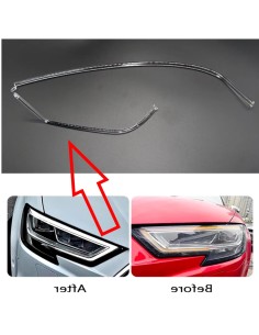 Acrylic Tube Light Guide Strip Light DRL Destro Audi A3 8V Restyling Ricambio Faro Full Led Fibra Ottica Policarbonato