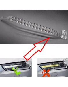 Acrylic Tube Light Guide Strip Light DRL Sinistro Audi Q3 Ricambio Faro Led Fibra Ottica Policarbonato