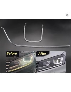 Fibra Ottica Policarbonato Sinistro DRL Volkswagen Touareg II 16-18 Ricambio Faro Led Acrylic Tube Guide Strip Light