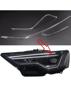 Acrylic Tube Light Guide Strip Light DRL Sinistro Audi A6 C8 19 in poi Ricambio Faro Fibra Ottica
