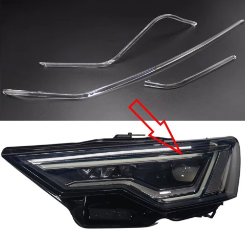 Acrylic Tube Light Guide Strip Light DRL Sinistro Audi A6 C8 19 in poi Ricambio Faro Fibra Ottica