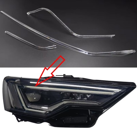 Acrylic Tube Light Guide Strip Light DRL Destro Audi A6 C8 19 in poi Ricambio Faro Fibra Ottica