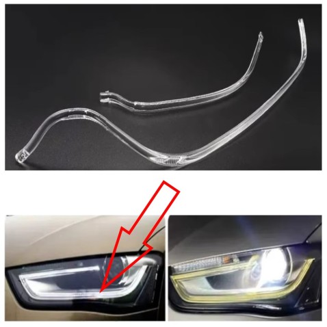 Acrylic Tube Light Guide Strip Light DRL Sinistro Audi A4 B8 PA Ricambio Faro Fibra Ottica