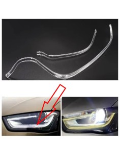 Acrylic Tube Light Guide Strip Light DRL Destro Audi A4 B8 PA Ricambio Faro Fibra Ottica