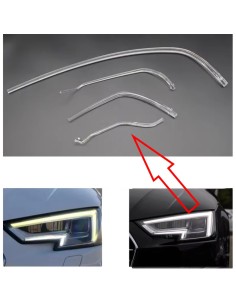 Acrylic Tube Light Guide Strip Light DRL Sinistro Audi A4 4L B9 Ricambio Faro Fibra Ottica