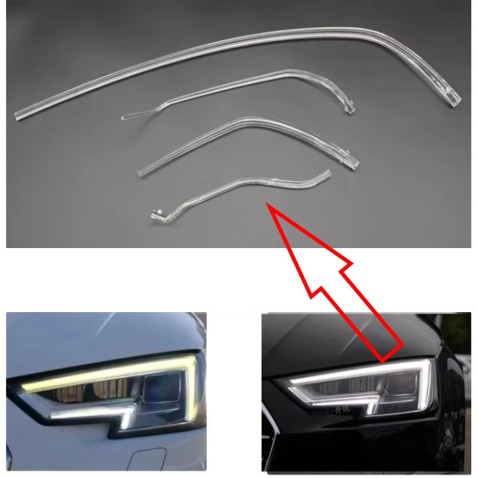 Acrylic Tube Light Guide Strip Light DRL Sinistro Audi A4 4L B9 Ricambio Faro Fibra Ottica