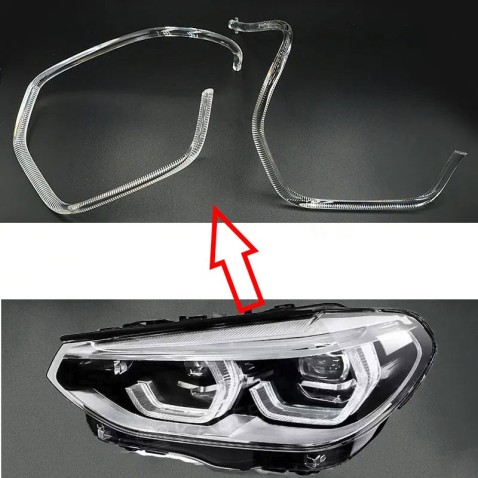 Fibra Ottica Policarbonato Destro DRL BMW Serie X3 X4 G02 G08 F97 F98 Ricambio Faro Led Acrylic Tube Guide Strip Light