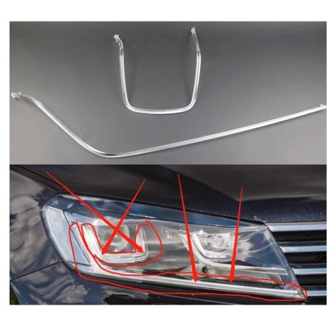 Fibra Ottica Policarbonato Destro DRL Volkswagen Touareg II 16-18 Ricambio Faro Led Acrylic Tube Guide Strip Light