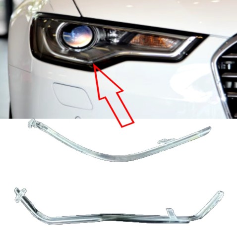 Acrylic Tube Light Guide Strip Light DRL Destro Audi A6 C7 13-15 Ricambio Faro Fibra Ottica