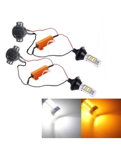 Lampade Indicatore Di Direzione + Drl Arancio Bianco Connettore PSY24W Switch Back