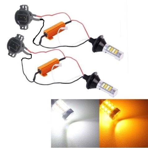 Lampade Indicatore Di Direzione + Drl Arancio Bianco Connettore PSY24W Switch Back