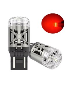 Lampada LED W21/5W Rossa Posizione Stop T20 7443 CANBUS 2000 Lumen Sostituzione