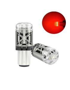 Coppia Di Lampade Led Posizione e Stop 1157 Rosse Bay15d P21/5W CSP Ricambio