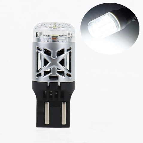 Lampada LED Posizione Diurna Retromarcia W21/5W T20 7443 Bianca 6000k CANBUS 2000 Lumen Sostituzione