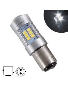 Lampada Led P21/5W Bay15d Led 21 x 3030 SMD Bianco 6000k con Lente