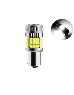 Una Lampada Led P21W 1156 12V 30W 2800LM Canbus 6000K Bianco Freddo Retromarcia Posizione